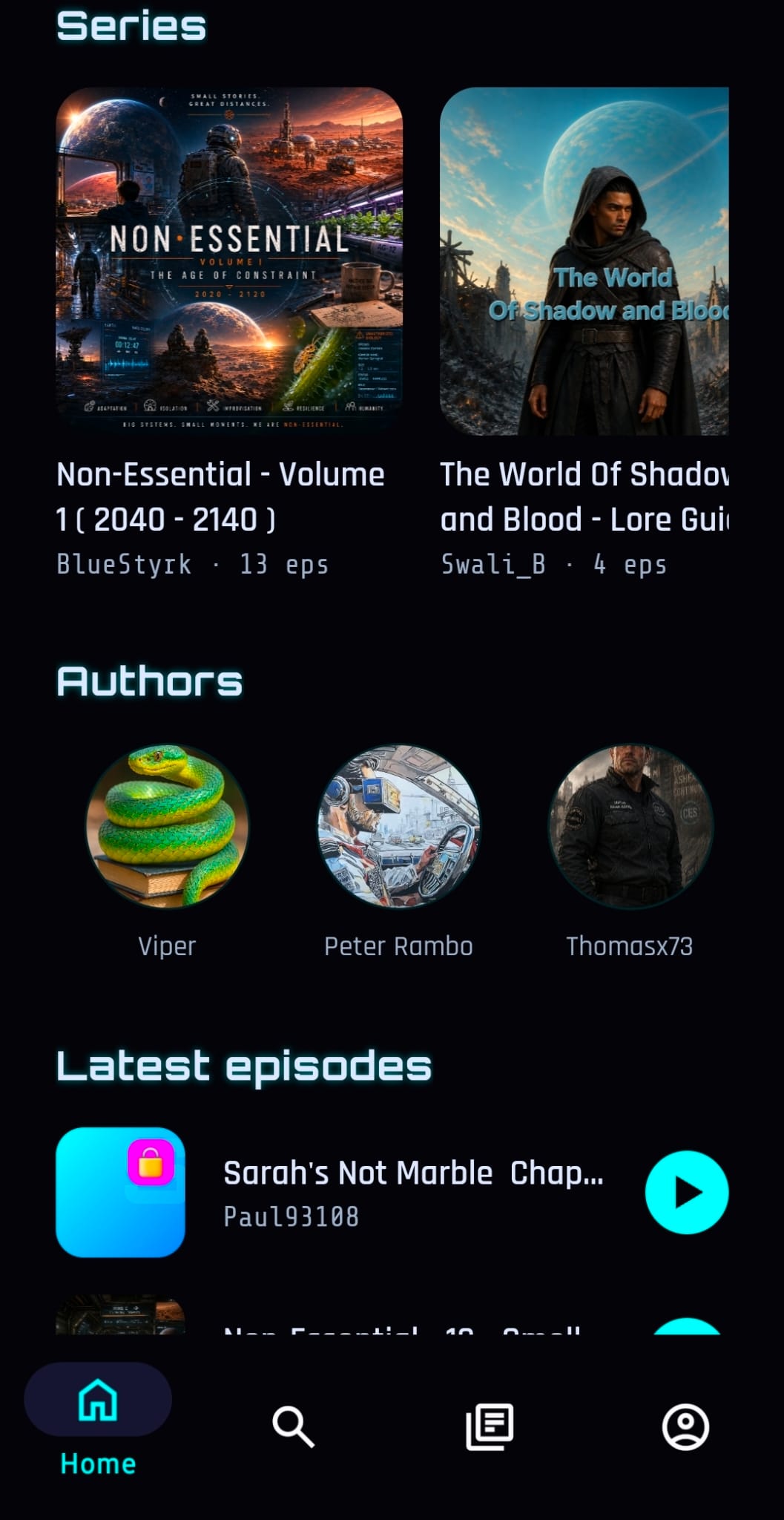 Vox9 audiobook app for Android — player screen